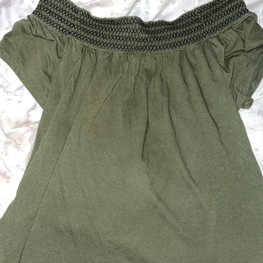 Old Navy off the shoulder shirt longer than shown